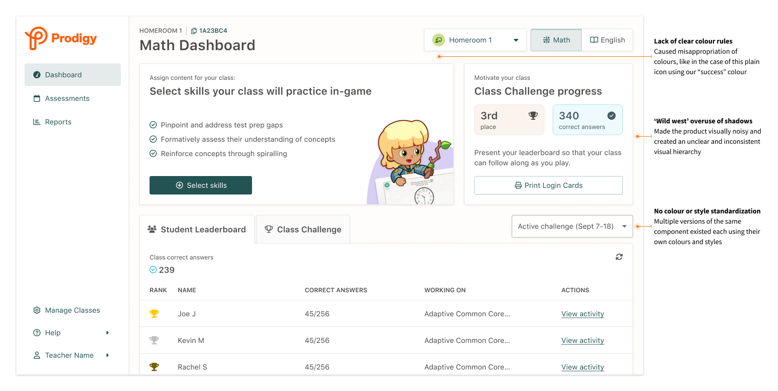 Before Backpack redesign